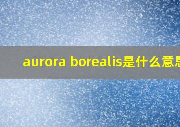 aurora borealis是什么意思